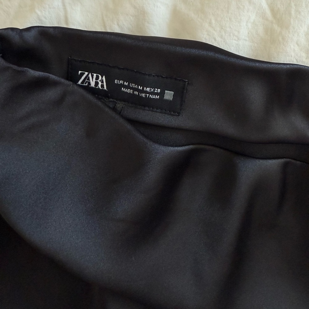 Zara Black Satin Skirt